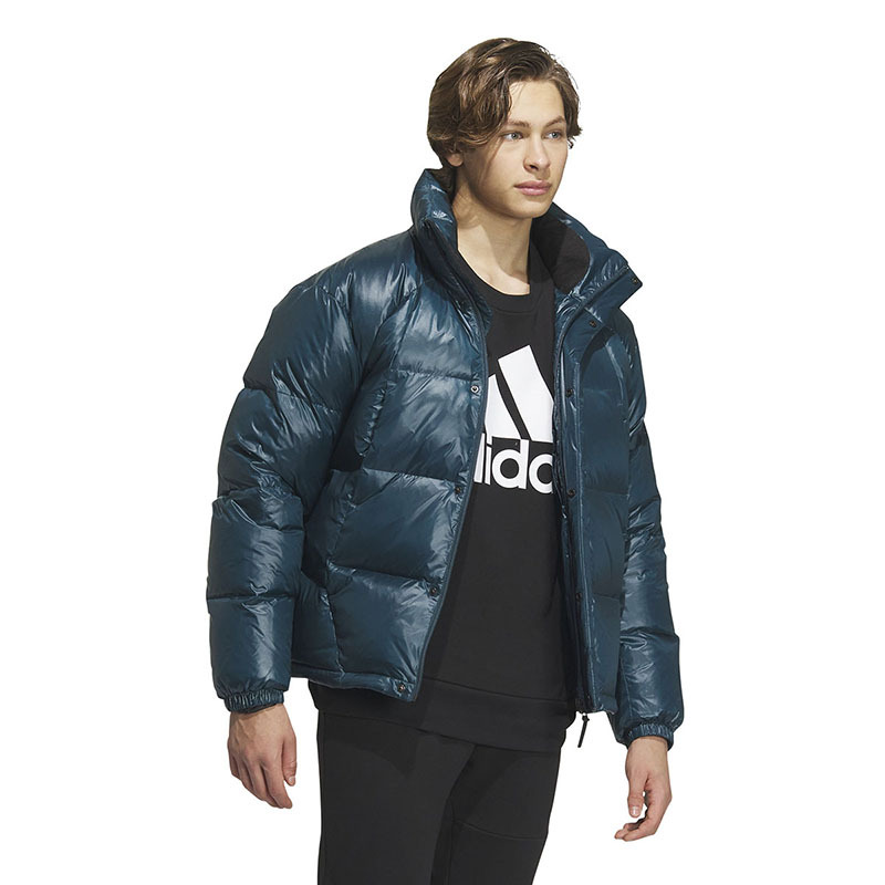 adidas阿迪达斯面包服立领保暖运动羽绒服男款深蓝色il8932