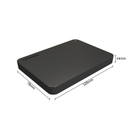 东芝(TOSHIBA) 1TB USB3.0 移动硬盘 新小黑A3 2.5英寸 兼容Mac轻薄便携
