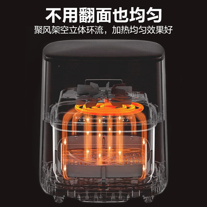 苏泊尔(SUPOR) 空气炸锅蒸汽嫩炸家用5L大容量多功能无油低脂煎炸锅1500W大功率 KJ50D827高清大图