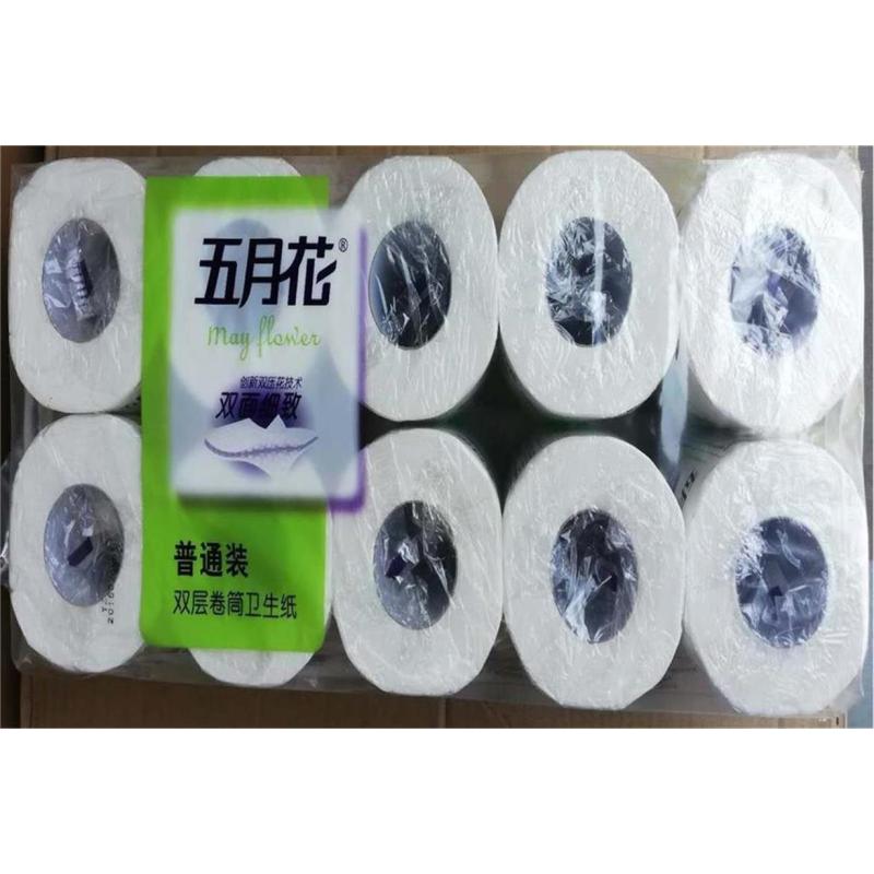 五月花a1106a2双层卷筒卫生纸10卷整包装视频
