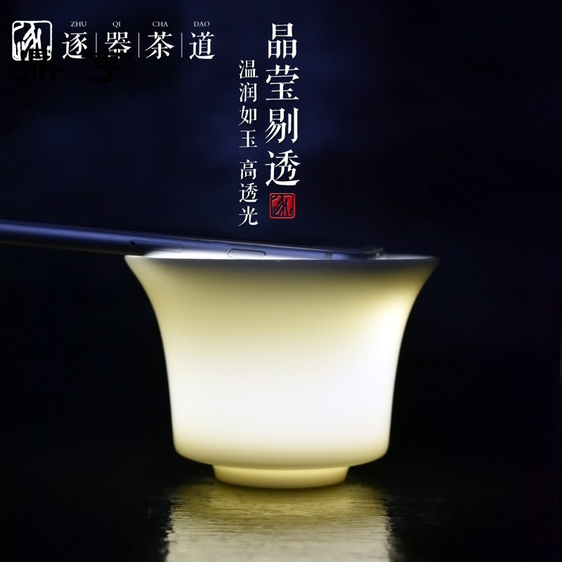 鼎亨德化白瓷功夫茶具套装 陶瓷茶壶盖碗家用办公室精品羊脂玉定L