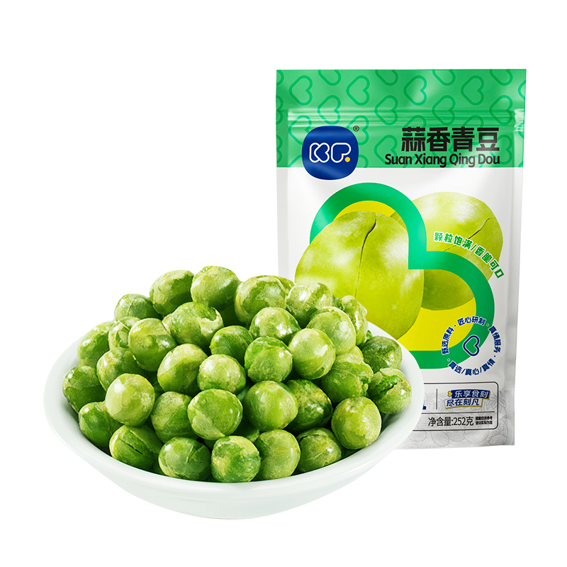 刻凡蒜香青豆252g袋装豌豆小零食休闲办公室零食耐吃小吃高清大图