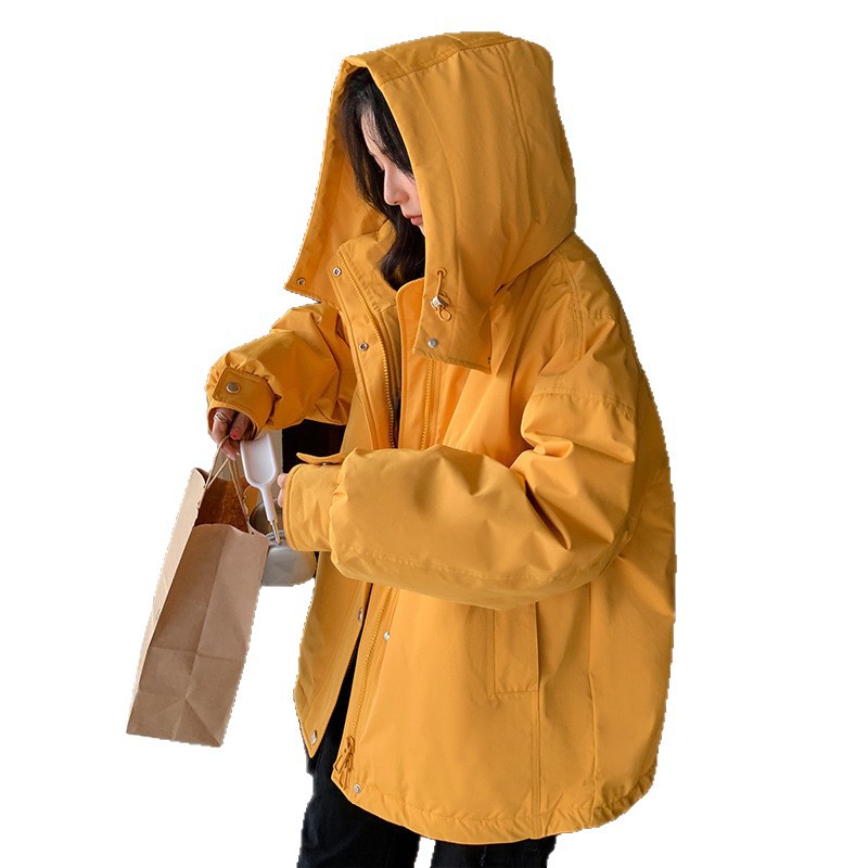 2025冬季新款平湖羽绒服女中长款户外休闲工装派克服洋气韩版加厚高清大图