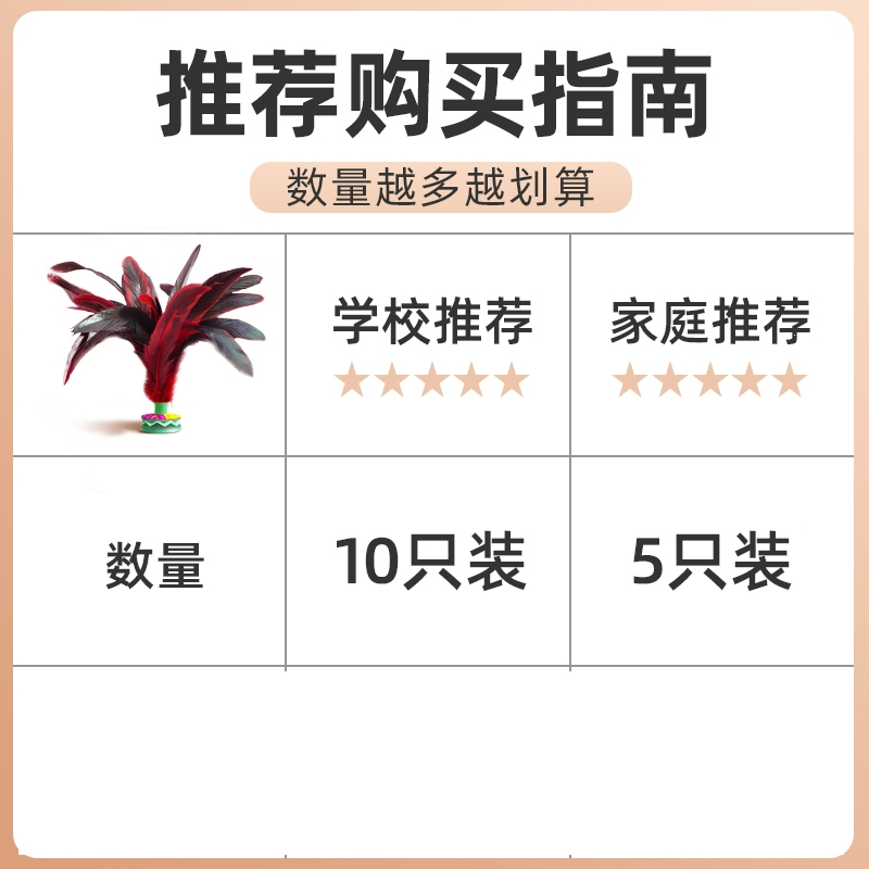 闪电客毽子儿童小学生比赛健身专用鸡毛腱子大人成人 踢毛脚踢健子