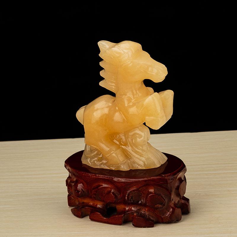 美帮汇玉石马到成功生肖马摆件客厅玄关装饰物高清大图