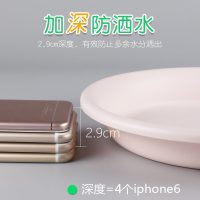 爱丽思花盆托盘圆形塑料大号花盘底托多肉底座接水盘树脂花盆底盘盆托