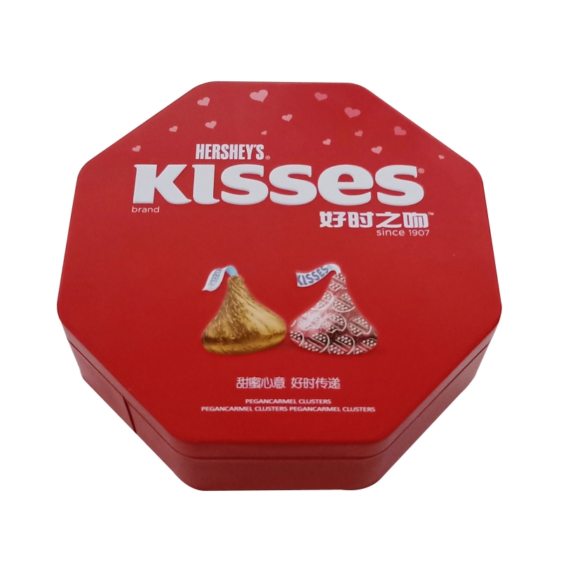 Hershey’s好时巧克力10粒+1粒心形铁盒结婚喜糖成品礼盒装(默认红色心形盒发货)高清大图