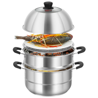 炊大皇(COOKER KING)欧式304双层蒸锅蒸煮同步大容量蒸锅 不挑炉灶28CM ZG28OS