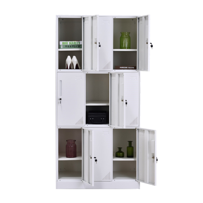 臻远 ZY-GYGC-17拆装更衣柜窄边储物柜 纯白色九门高清大图