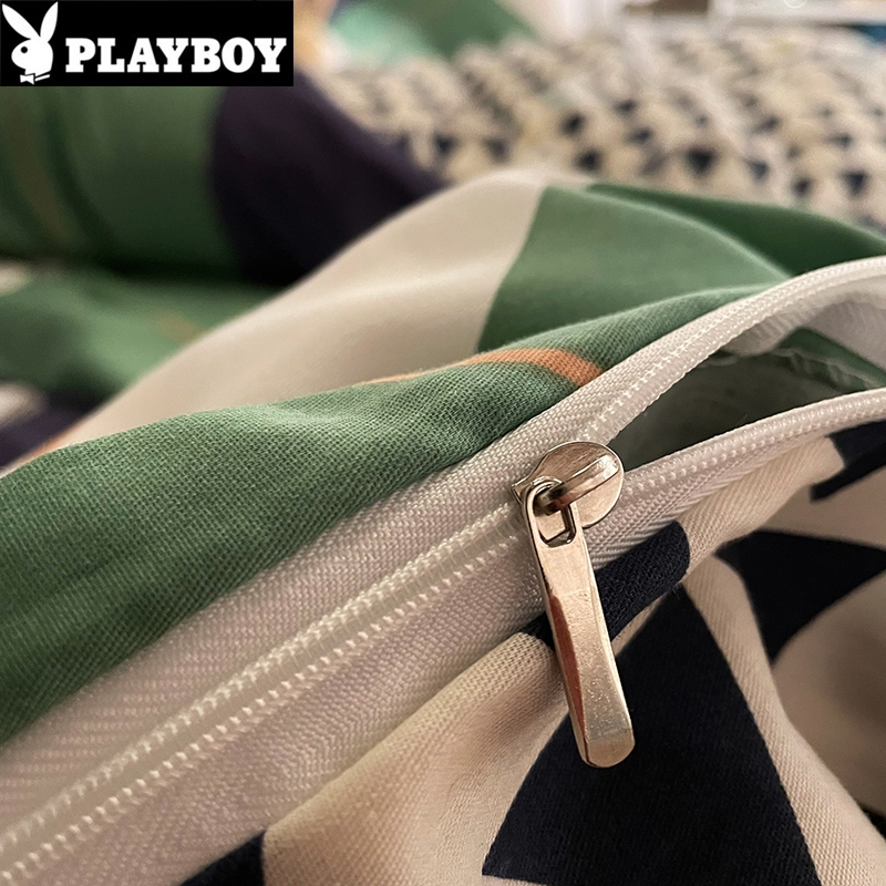 花花公子(PLAYBOY)北欧全棉四件套纯棉儿童卡通被套床单宿舍三件套床上用品