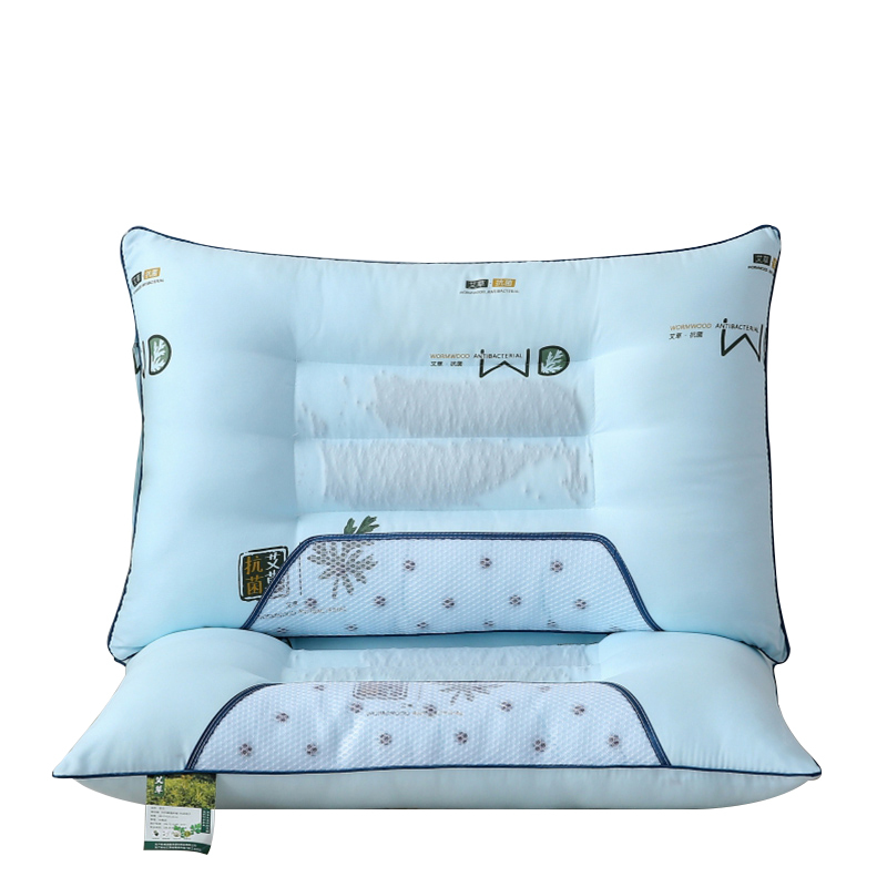 北极绒 负离子艾草磁疗对枕 48*74cm*2 BJRZ614 蓝色 布袋装