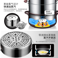 小熊（Bear）电蒸锅 家用多功能双层不锈钢蒸笼 三层大容量电火锅 智能预约定时电煮锅电热锅 8L DZG-A80A1