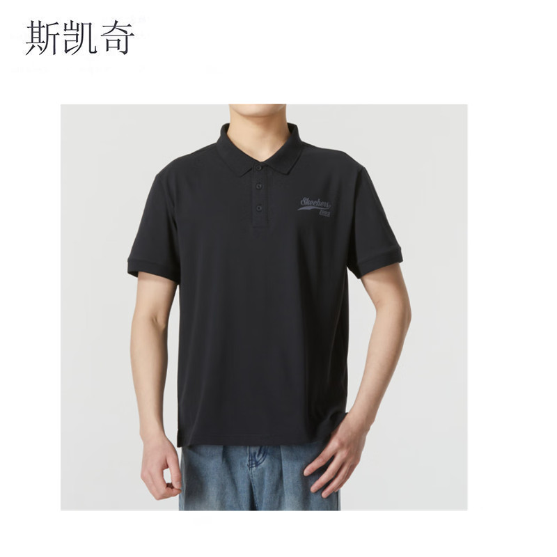 斯凯奇 男运动POLO衫 L223M110-0018L 件高清大图