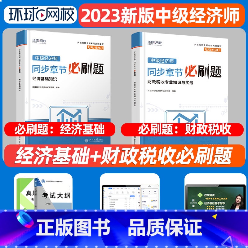 [财税+基础]必刷题 [正版]环球网路学院中级经济师2024年历年真题试卷题库2024经济基础知识人力资源管理师建筑与房高清大图