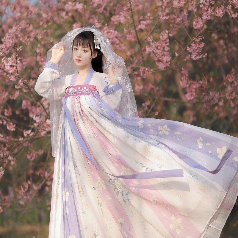 齐胸襦裙套装汉服女刺绣春夏秋款日常白菜襦裙