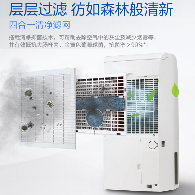 松下(Panasonic)除湿机抽湿机家用卧室办公室地下室低音除湿器干衣净化吸湿抽湿器 F-YCM14C