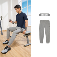 361°运动长裤男裤新款针织长裤束脚收口裤子宽松休闲运动裤男 L 磁铁花灰