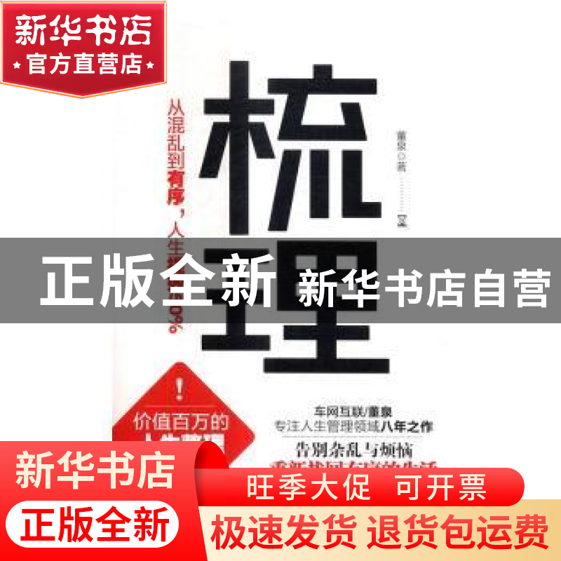 正版 梳理:从混乱到有序,人生提效50% 董泉著 湖南文艺出版社 9高清大图