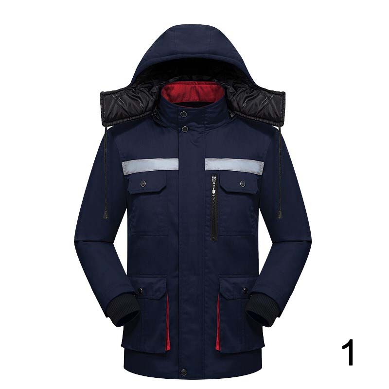 安赛瑞 冬季加厚工作棉服 25692 藏青色 4XL码 1件高清大图