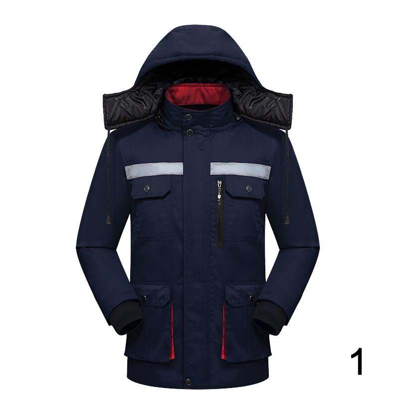安赛瑞 冬季加厚工作棉服 25692 藏青色 4XL码 1件图片