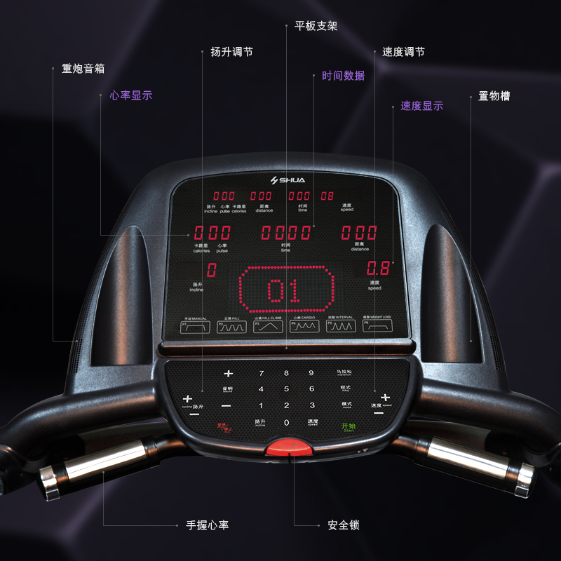 伯康 舒华(SHUA)跑步机X5家用款电动静音商务减震豪华健身抖音同款SH-5517