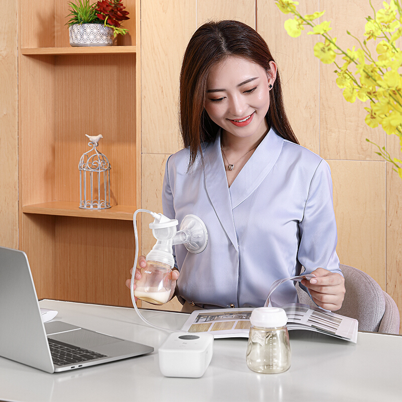 海尔(Haier)电动吸奶器 单边吸乳器 锂电池可充电式吸乳器静音挤奶器待产包 XN/MD-HB201
