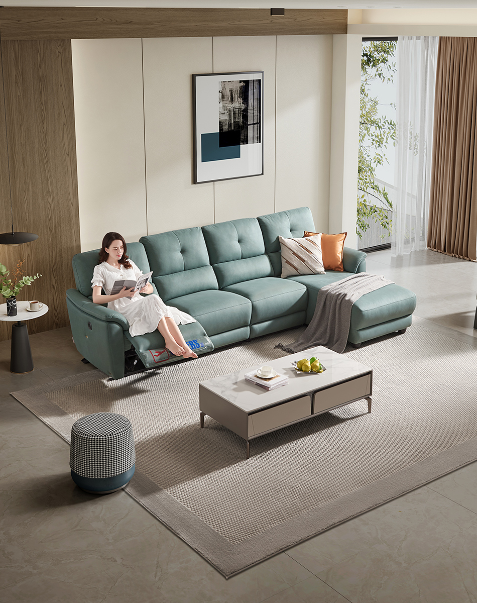 芝华仕头等舱沙发科技布极简电动功能现代简约客厅转角沙发11083