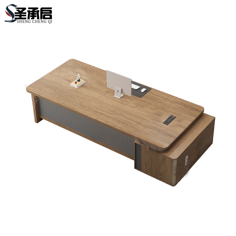 圣承启领导桌1.4米+椅张高清大图