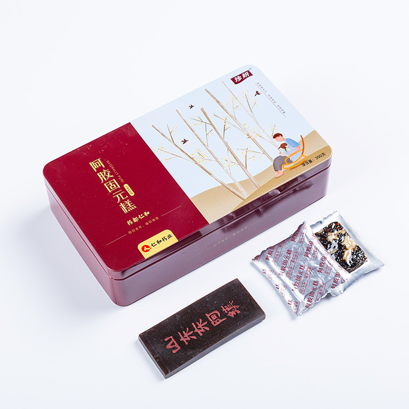 药都仁和阿胶糕固元糕即食纯手工阿胶黑芝麻固元膏方块片正品阿胶膏可搭配阿胶黄芪当归 三盒/90袋/900g 三盒装