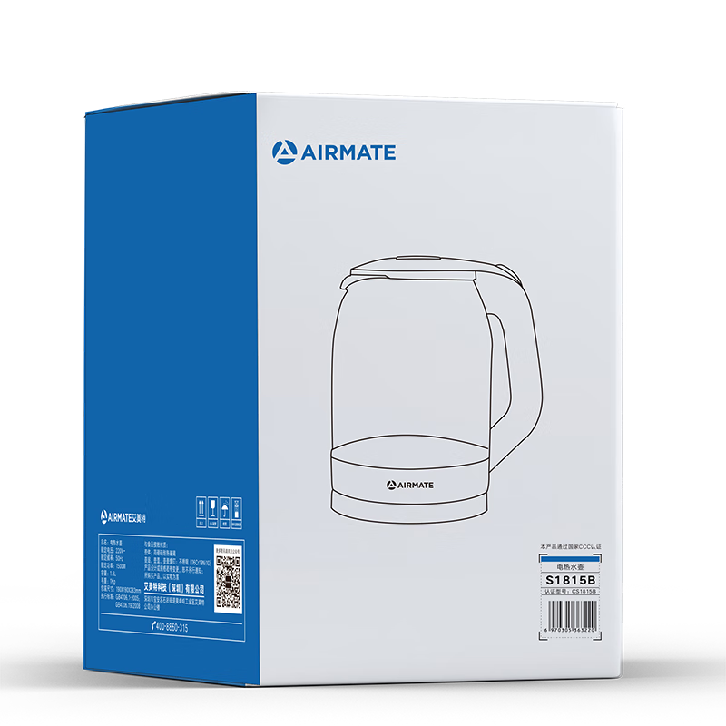 艾美特AIRMATE家用多功能玻璃1.8升电水壶 CS1815B高清大图