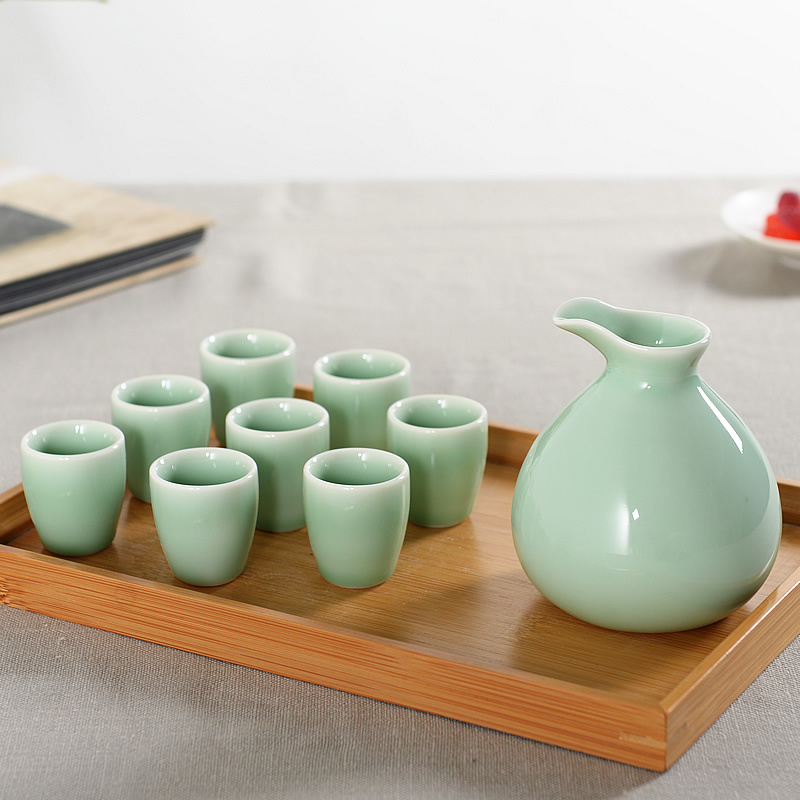 酒杯套装 陶瓷酒具 烈酒杯 白酒酒杯 分酒器 创意清酒壶 小酒盅(请先与客服确认再)