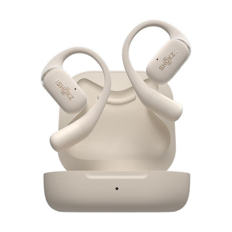 韶音(SHOKZ)舒适圈OpenFit开放式蓝牙耳机不入耳运动跑步长续航通话降噪T910 暖日白
