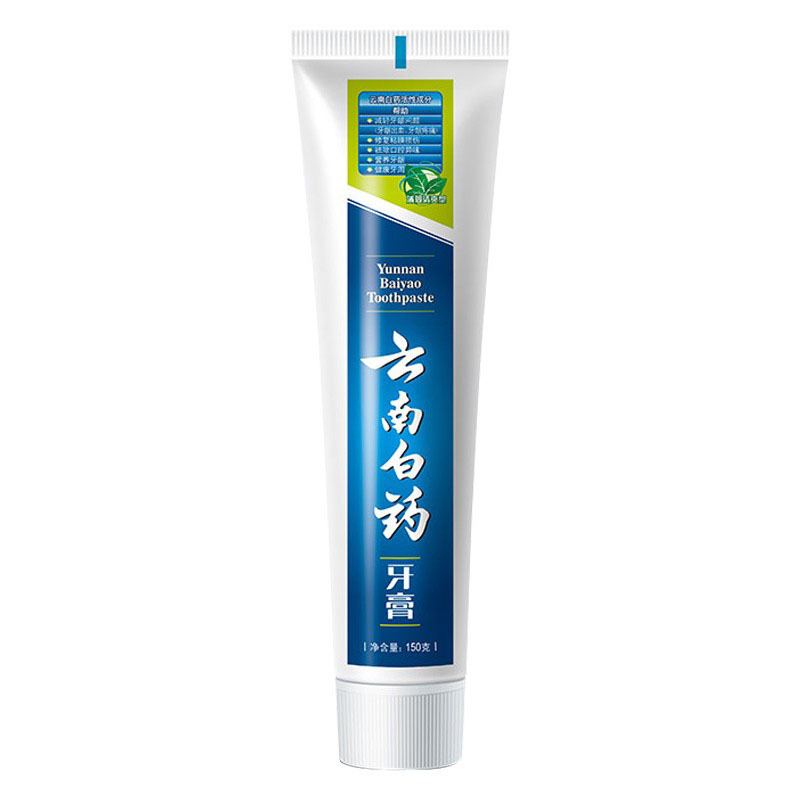 云南白药 薄荷清爽型牙膏 薄荷持久修护亮白 缓解异味150g 1支装(单位:件)