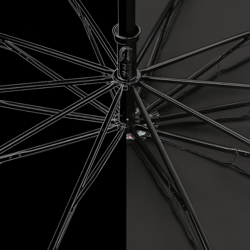天堂双人晴雨伞三折33212E黑胶晴雨伞三折10K超大加固黑胶防晒伞暗玫红伞下130CM高清大图