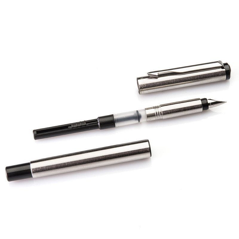 派克(PARKER)威雅钢 钢笔 杆白夹墨水笔