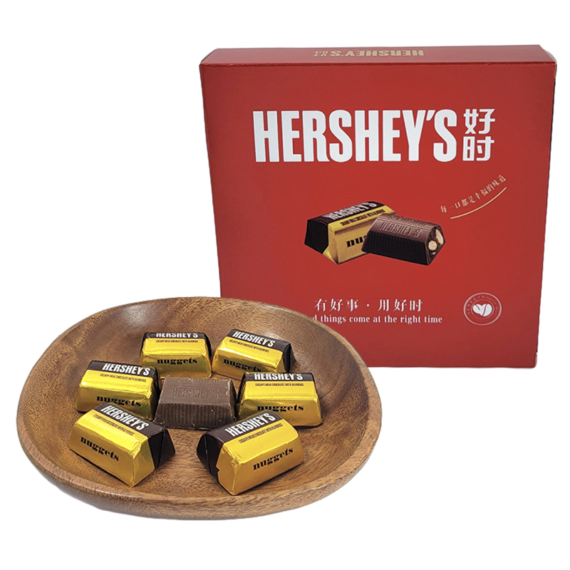 好时牛奶巧克力6粒纸盒装好运巧金砖婚庆结婚喜糖年货休闲零食品高清大图