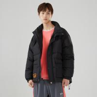 美特斯邦威迷彩满印羽绒服男立领新款冬季潮流面包服保暖外套