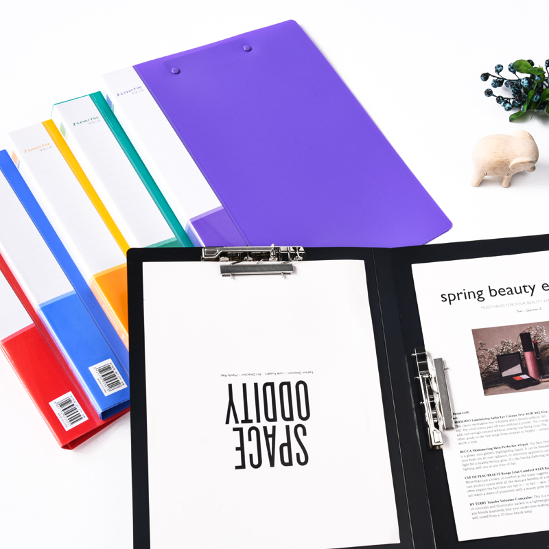 6个装加厚文件夹办公用品a4单双强力夹资料夹插页册功能夹多层文件袋