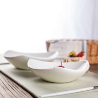 LICHEN景德镇骨瓷餐具菜盘子饭碗面碗纯白陶瓷碗沙拉碗 7英寸直径18厘米x高4厘米
