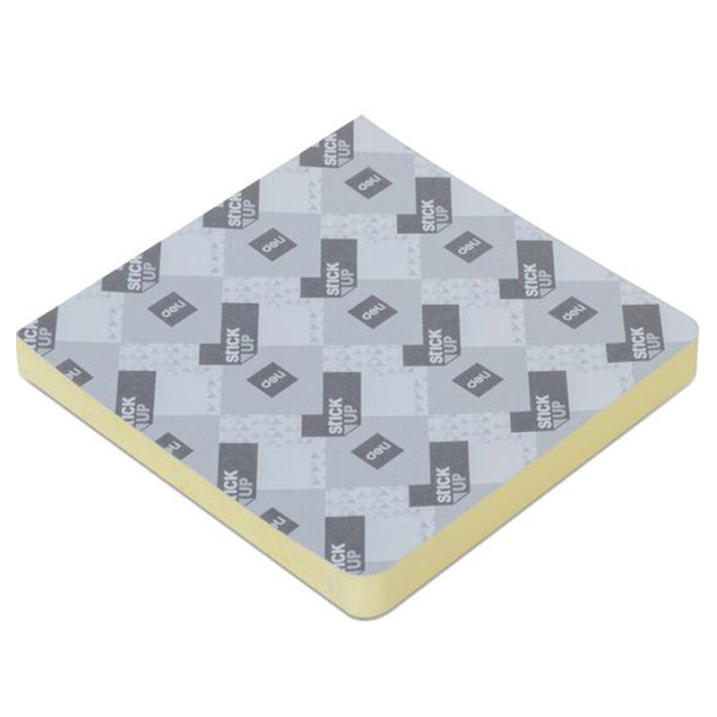 得力7743全面贴全粘便利贴 粘性留言纸 76*76mm 80张/10包装