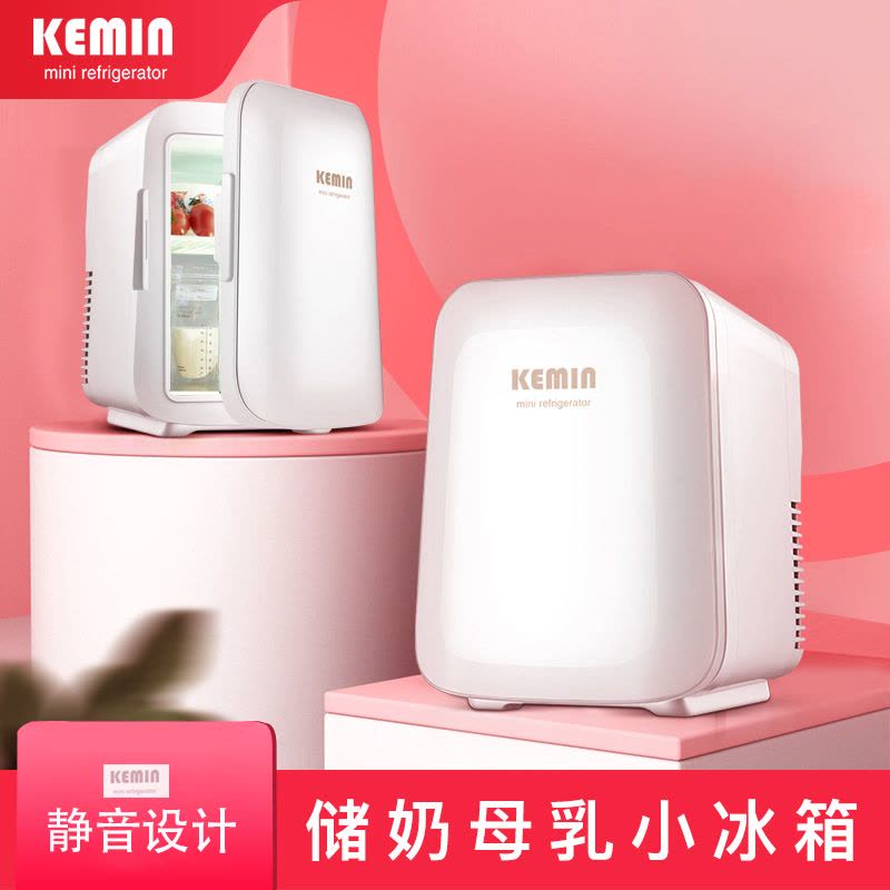 科敏(KEMIN)迷你型小冰箱小型家用寝室宿舍单人用微型mini储奶化妆品小bx 6升/车家两用图片