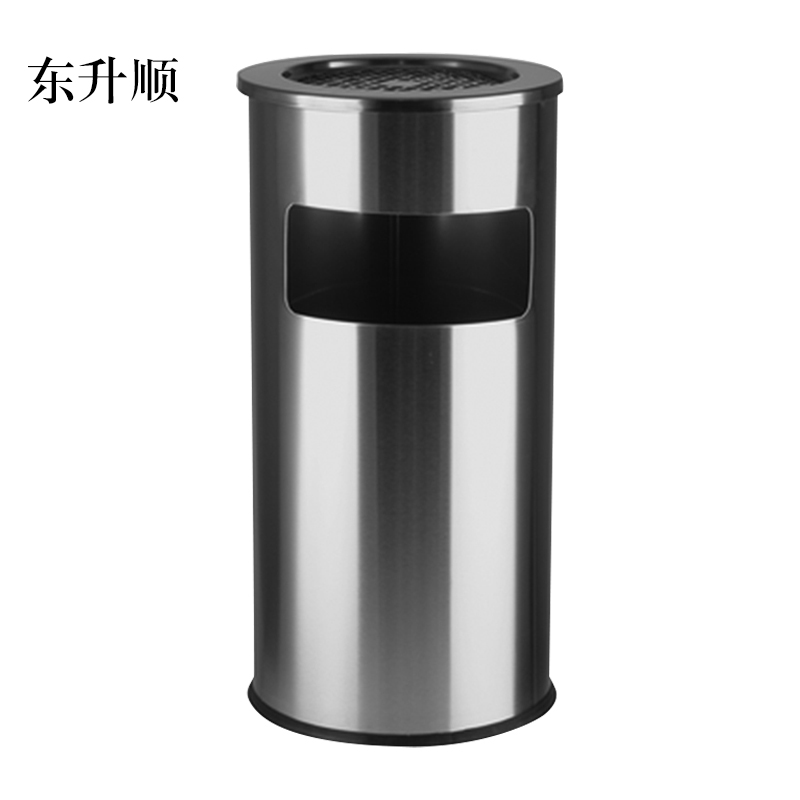东升顺不锈钢垃圾桶大号酒店立式烟灰缸卫生桶大堂大厅宾馆带盖公用商场高清大图