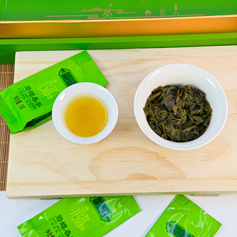 知福知福茶叶碧螺春绿茶明前嫩芽茶叶礼盒装200g高清大图