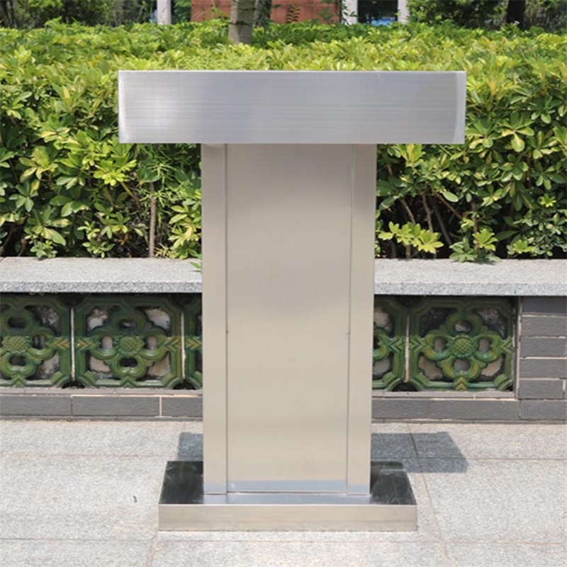 鑫环境 办公家具演讲台迎宾台接待台发言培训台教师讲台婚庆主持台户外不锈钢讲台物业登记台高清大图