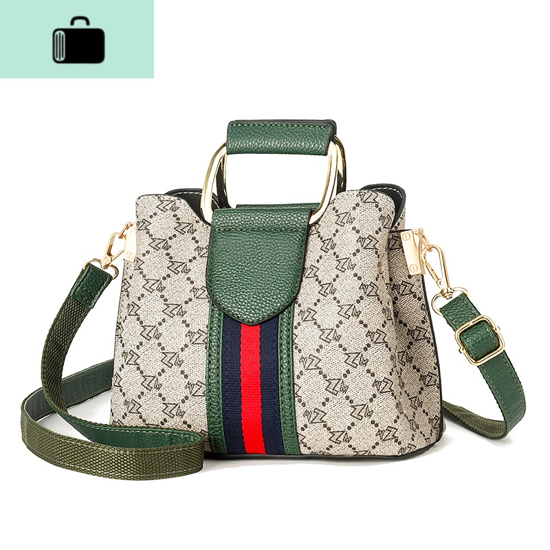 夏季水桶包2020新款潮ins时尚百搭斜挎包大容量印花手提包包女士NEWLAKE高清大图