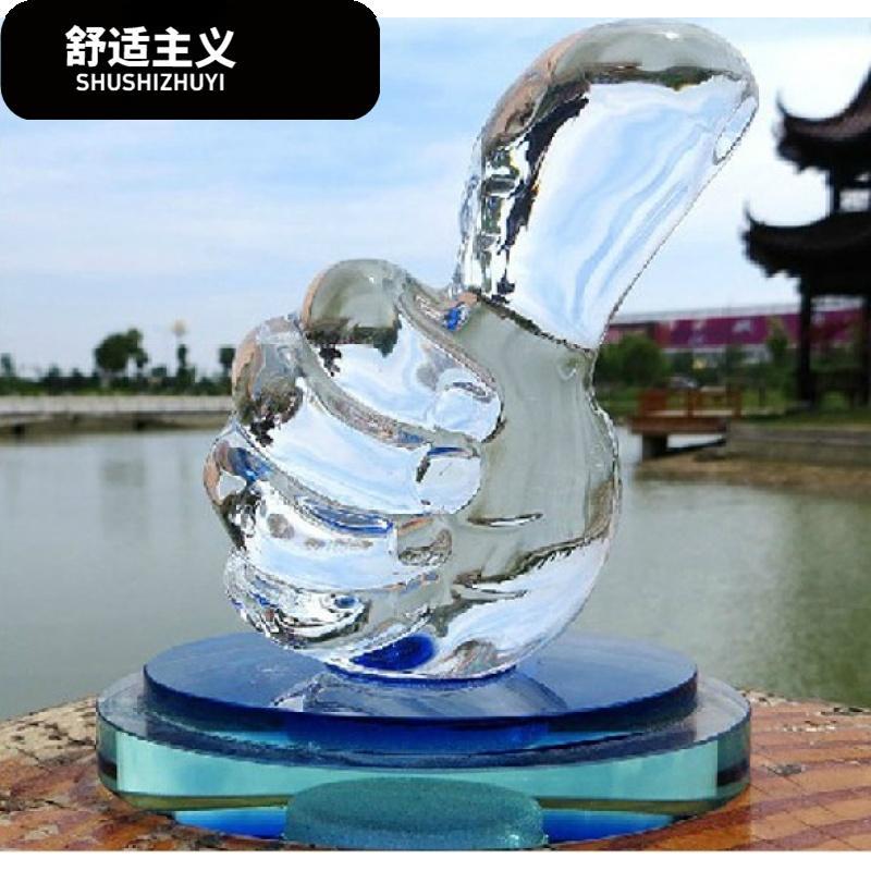 汽车香水座 时尚 车载香水 大拇指水晶个性车用香水车饰摆件 包邮