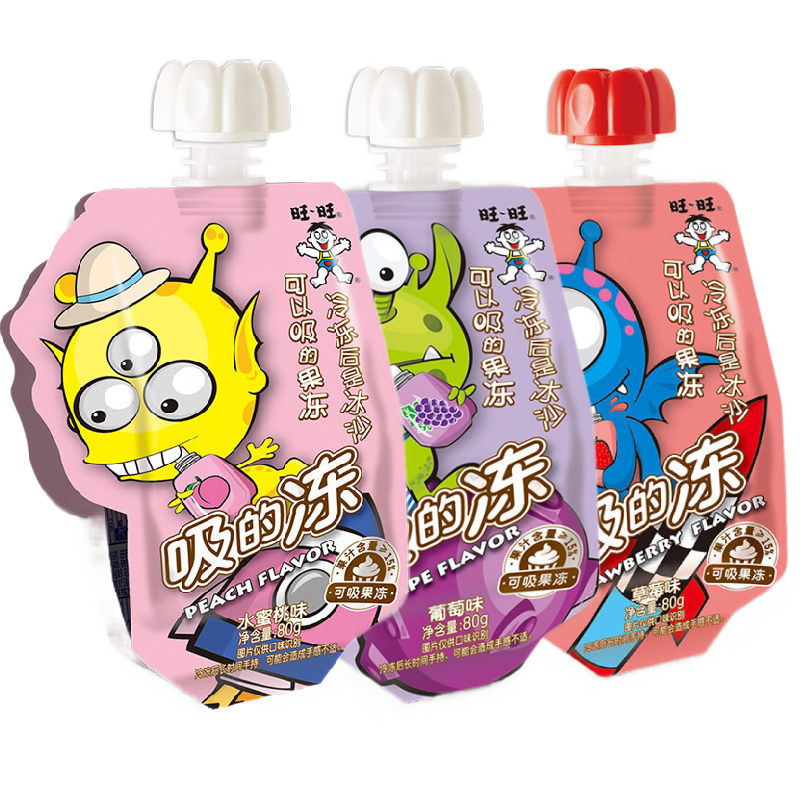 旺旺 吸的冻80g*12下午茶可以吸的果冻碎冰冰棒棒冰冷饮多种口味混合