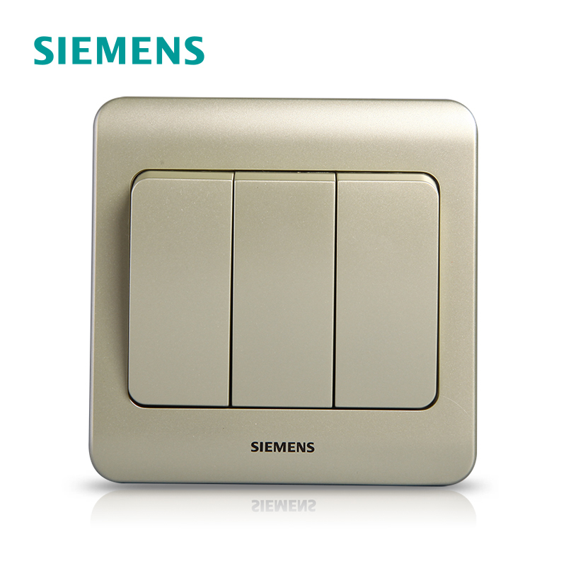 西门子(SIEMENS)开关插座 远景金棕系列三开双控5TA02361CC133