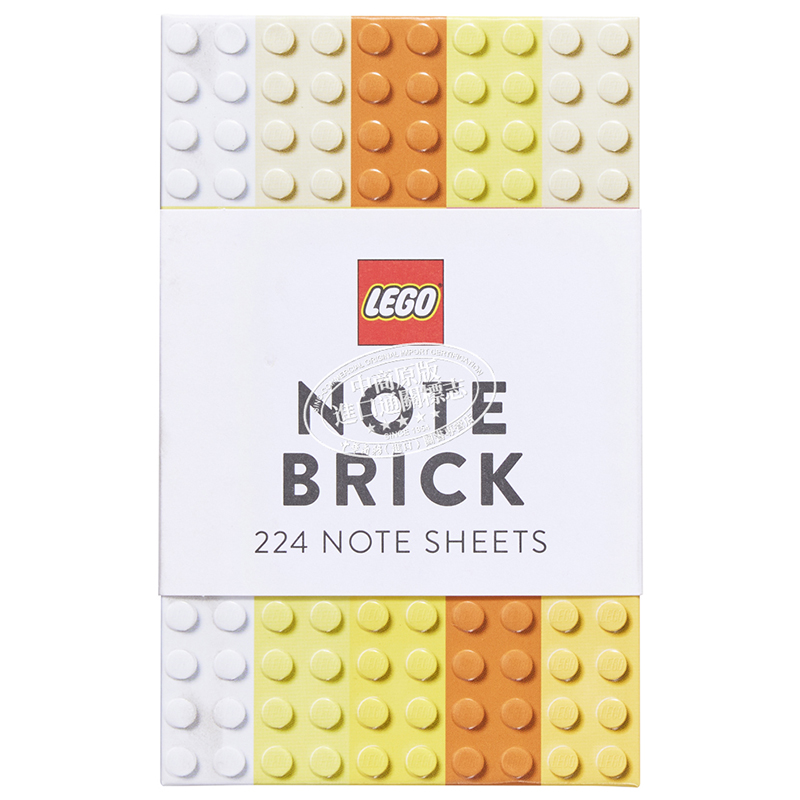[正版] 乐高 便签纸 橙黄砖面(趣味礼品)英文原版 Lego(r) Note Brick (Yellow-Ora高清大图