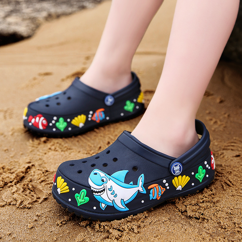 夏季儿童拖鞋包头外穿沙滩凉拖鞋洞洞鞋大中童女童男童家居凉拖